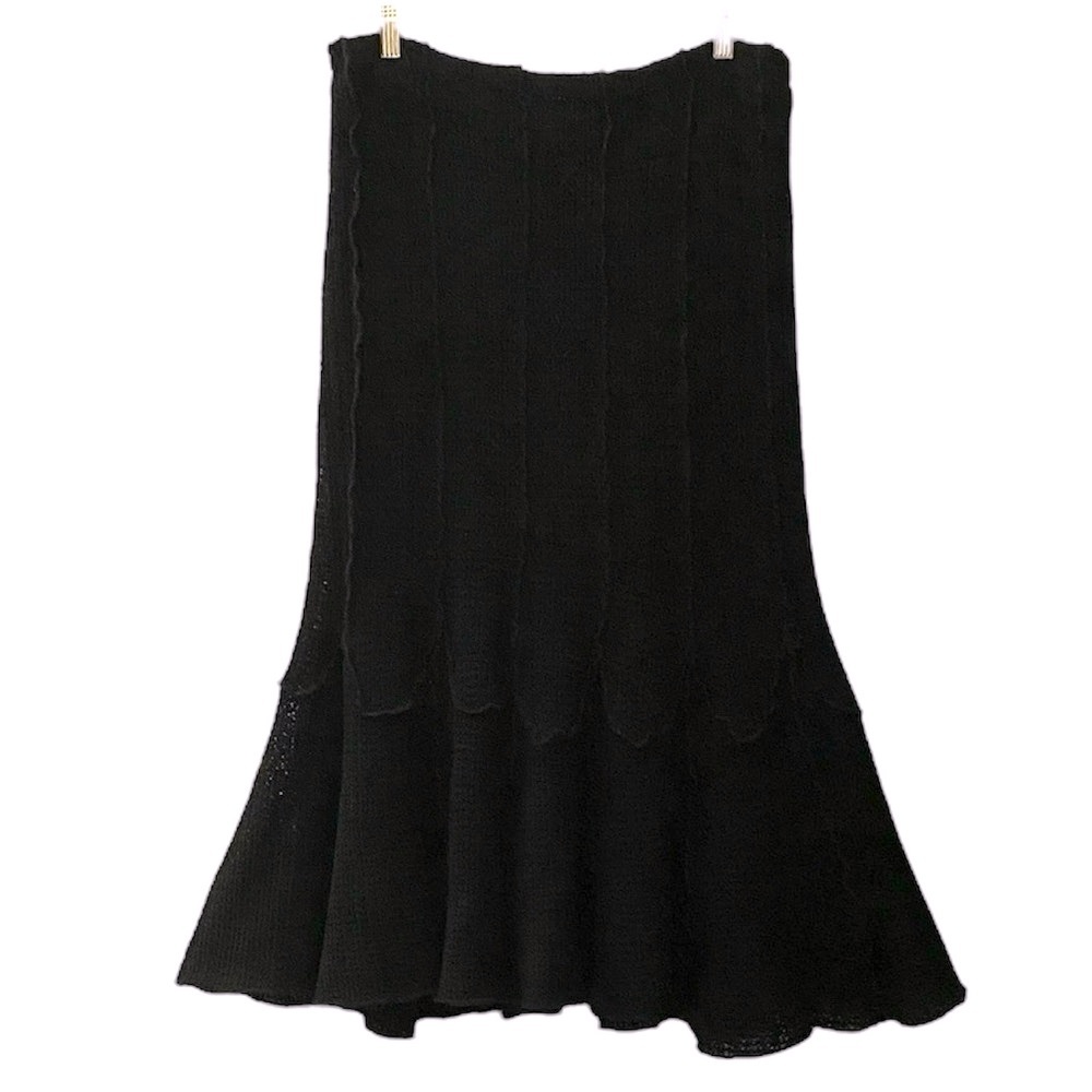 Coldwater Creek Long Black Knit Skirt